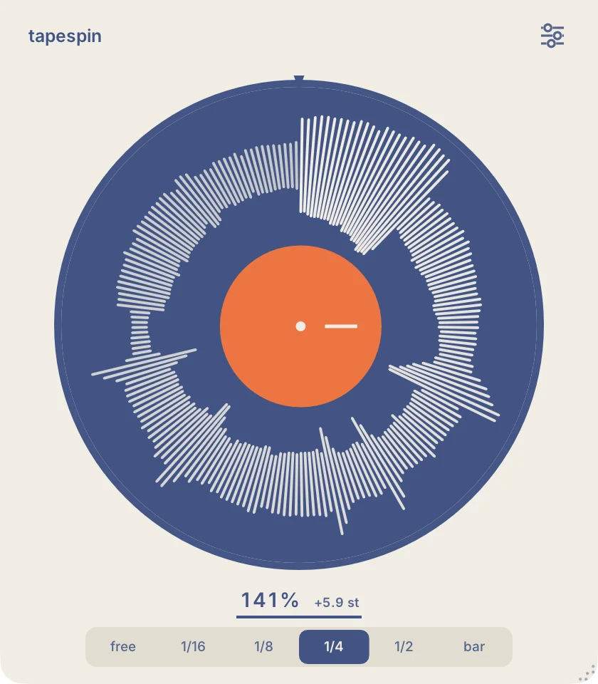 tapespin spinning back up, above normal speed